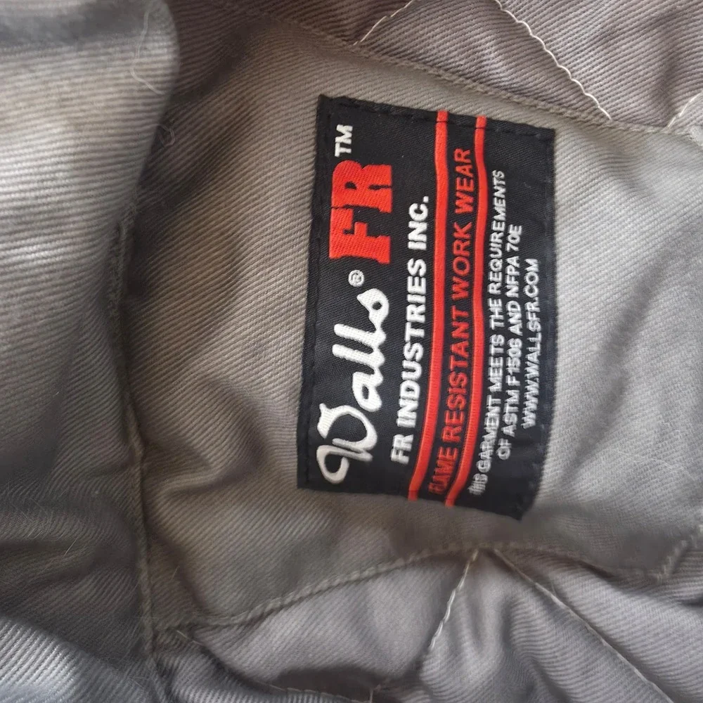 Walls FR Insulated Coveralls Mens 2XL Tall Gray Nomac Flame Resistant Workwear